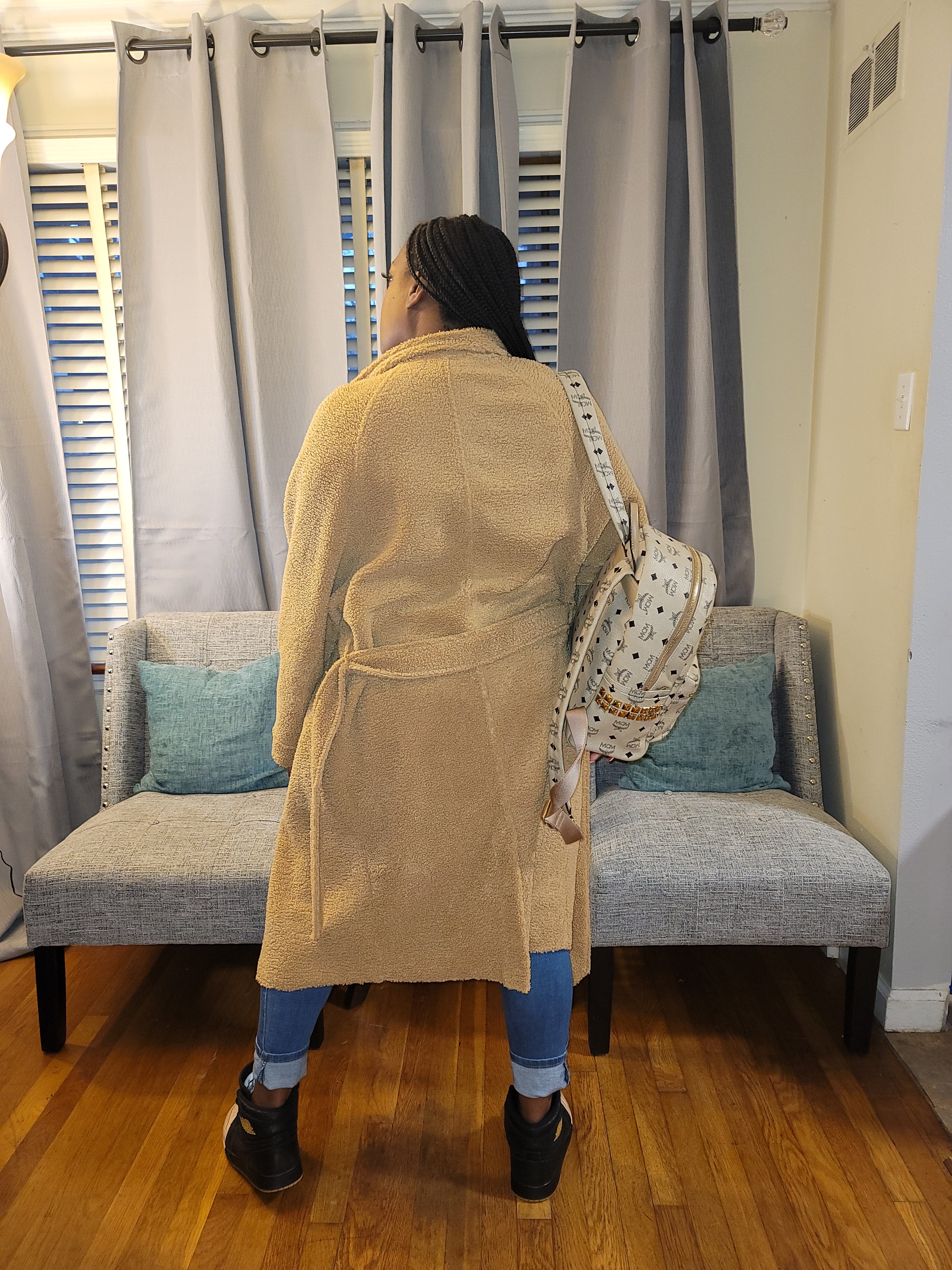 Caramel Fuzz Trench