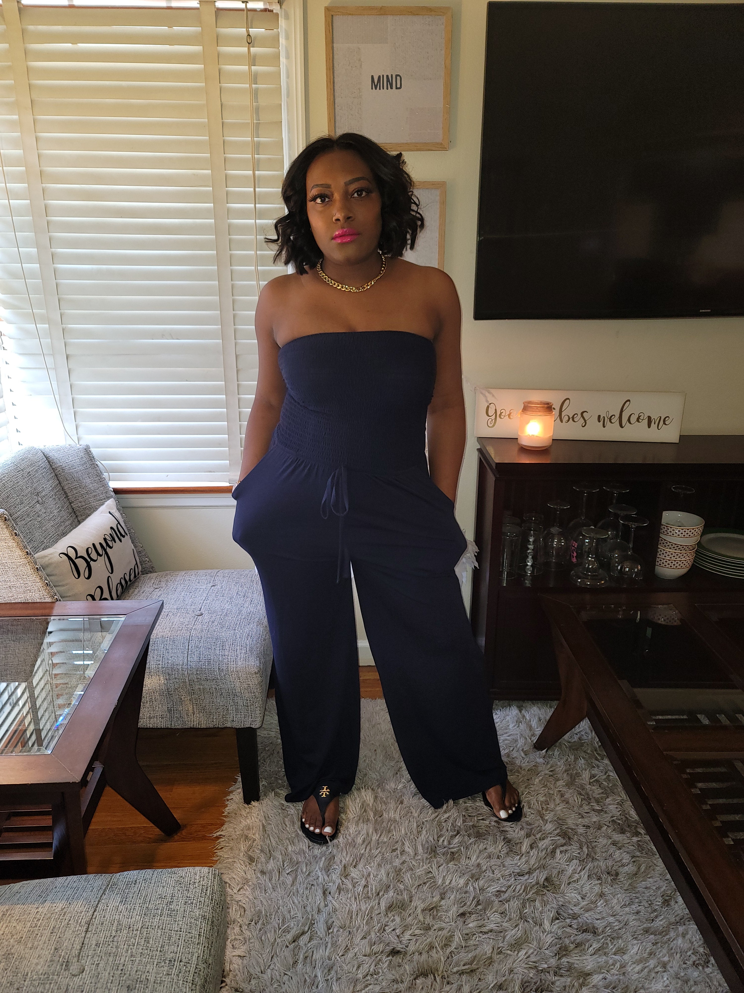 So Chic Jumpsuit (Navy)