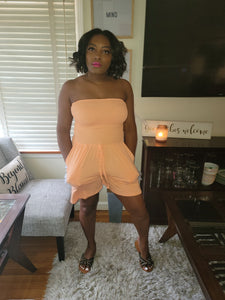 Simply Put Romper (peach)